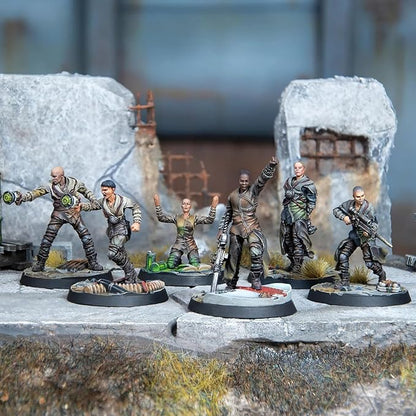 Modiphius Entertainment: Fallout: Wasteland Warfare - Children of Atom: Zealot Congregation - 6 Figures 32mm Unpainted Resin RPG Miniatures