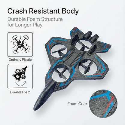 Remote Control Airplane RC Plane for Kids Adults Easy to Fly 2.4GHz RC Fighter Jet Model Plane Durable Foam Glider Aircraft for Beginners with Long Flight Time - Best Gift Toy