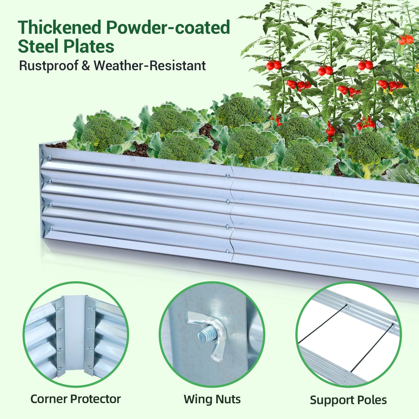 Ohuhu Mini Greenhouse + Raised Garden Bed with Greenhouse