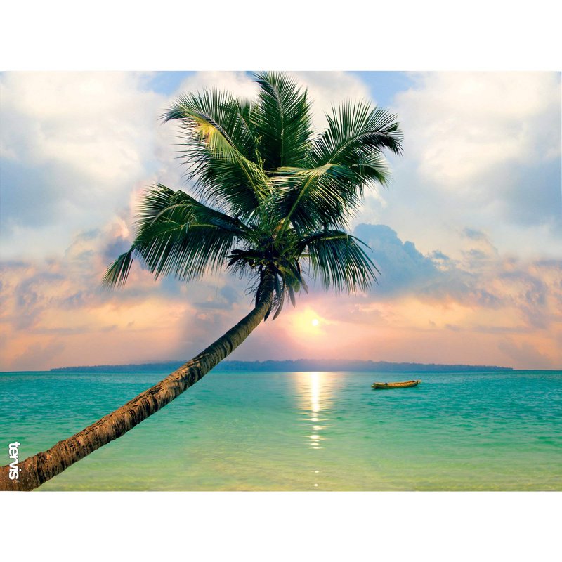Tervis Sunset in Paradise Made in USA Double Walled Insulated Tumbler Travel Cup Keeps Drinks Cold & Hot, 24oz, Classic