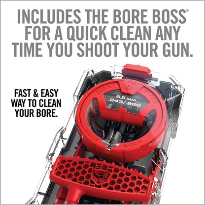Real Avid Cleaning Kit for .243CAL/6mm/.260CAL/6.5MM Caliber Rifles - Gun Cleaning Kit with Gun Snake, Bore Brush Set Cleaning Rod & Rifle Accessories