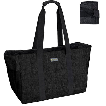 BALEINE Soft 9 Gallon Extra Large Utility Tote, Foldable Reusable Storage Bag (Charcoal Black)