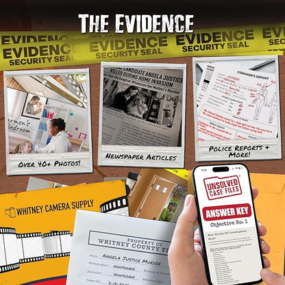 Unsolved Case Files Photo Case: Who Murdered Angela Justice? | Cold Case Murder Mystery Game