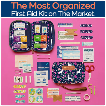 Keep Going Travel First Aid Kit Bundle of 2 Kits, First Aid Kit for Car, Home, Dorm, & Boat with Latex-Free Bandages – Travel Kit Bundle for Families