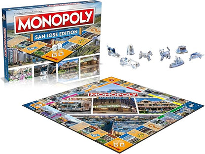 Monopoly Board Game San Jose Edition: 2-6 Players Family Board Games for Kids and Adults Board Games for Kids 8 and up for Kids and Adults Ideal for Game Night