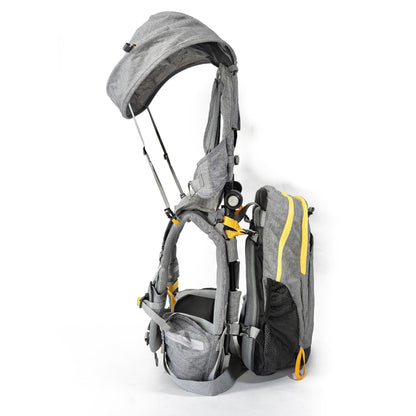 OE Shoulder Hiking Carrier For Child and Toddler 1- 4 years old with Detachable Backpack and Sunshade, Foldable Frame, Compact, Perfect for Day Hiking