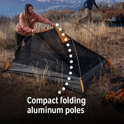 Kelty Grand Mesa 2P Backpacking Tent – 3 Season 2 Man Camping Thru Hiking Shelter, Aluminum Poles, Single Door + Vestibule Model (2P)