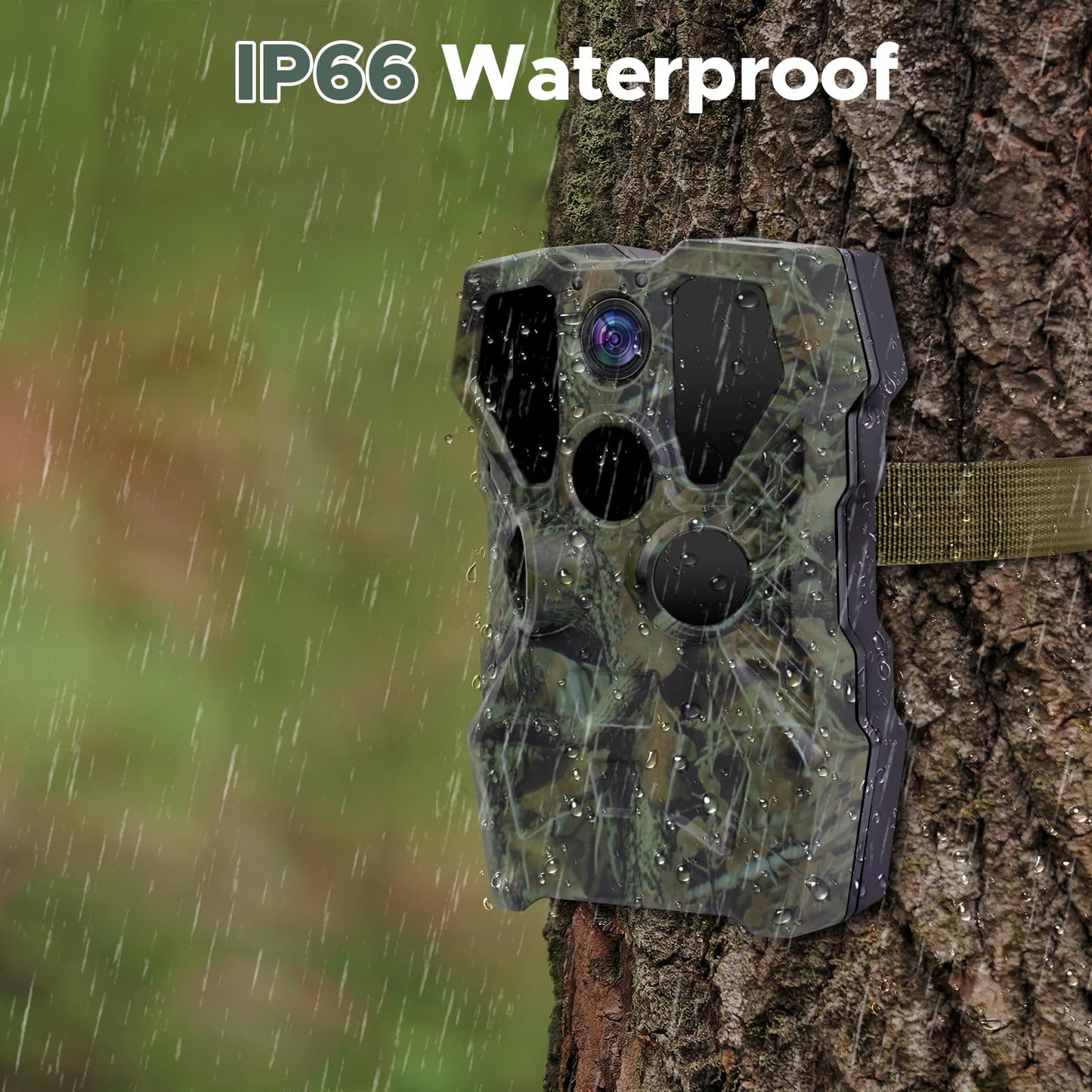 Trail Camera,64MP 2.7K 0.2S Trigger Motion Activated,Game Hunting Camera with Night Vision 2.0''LCD 120°Wide Camera Lens for Outdoor Scouting Wildlife Monitoring(Only Support Camera's Hotspot WiFi)