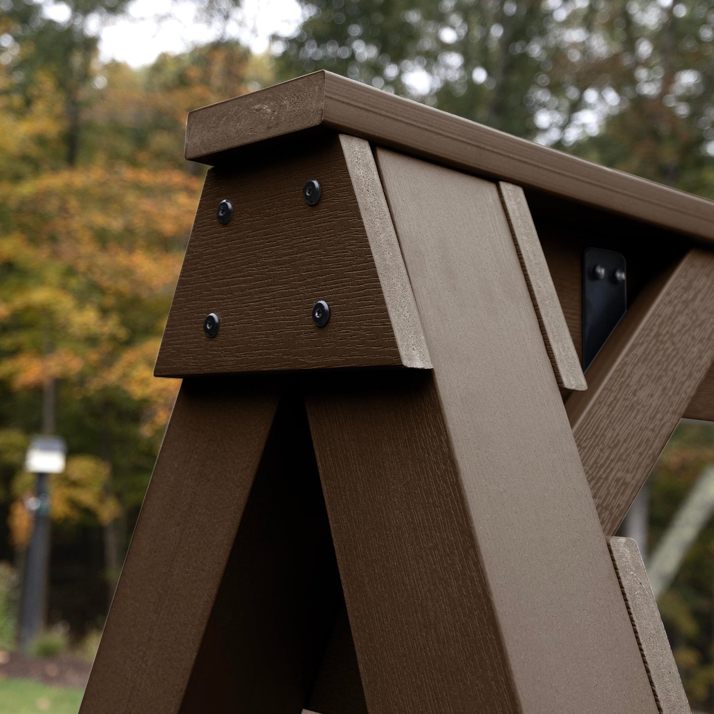 Highwood Heavy Duty, Weather Resistant A-Frame Porch Swing Stand, Weathered Acorn