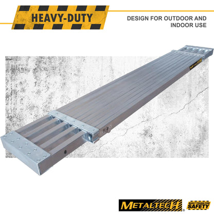 Metaltech M-PEP7000AL Telescopic Aluminum Plank Board, 6 to 9-ft. Adjustable Work Platform for Step Ladders and Sawhorses, Work Plank, Ladder Accessory, and Scaffold Tool for Home Improvement