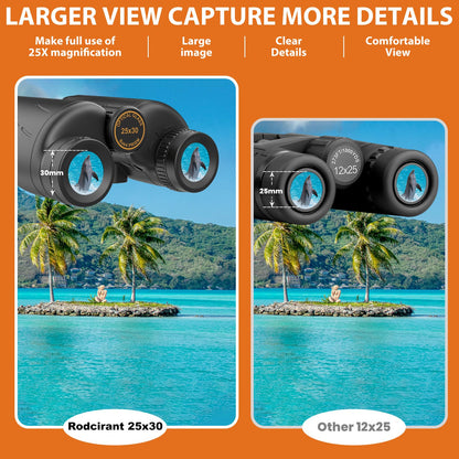 25x30 Waterproof and Compact Binoculars for Outdoor Adventures