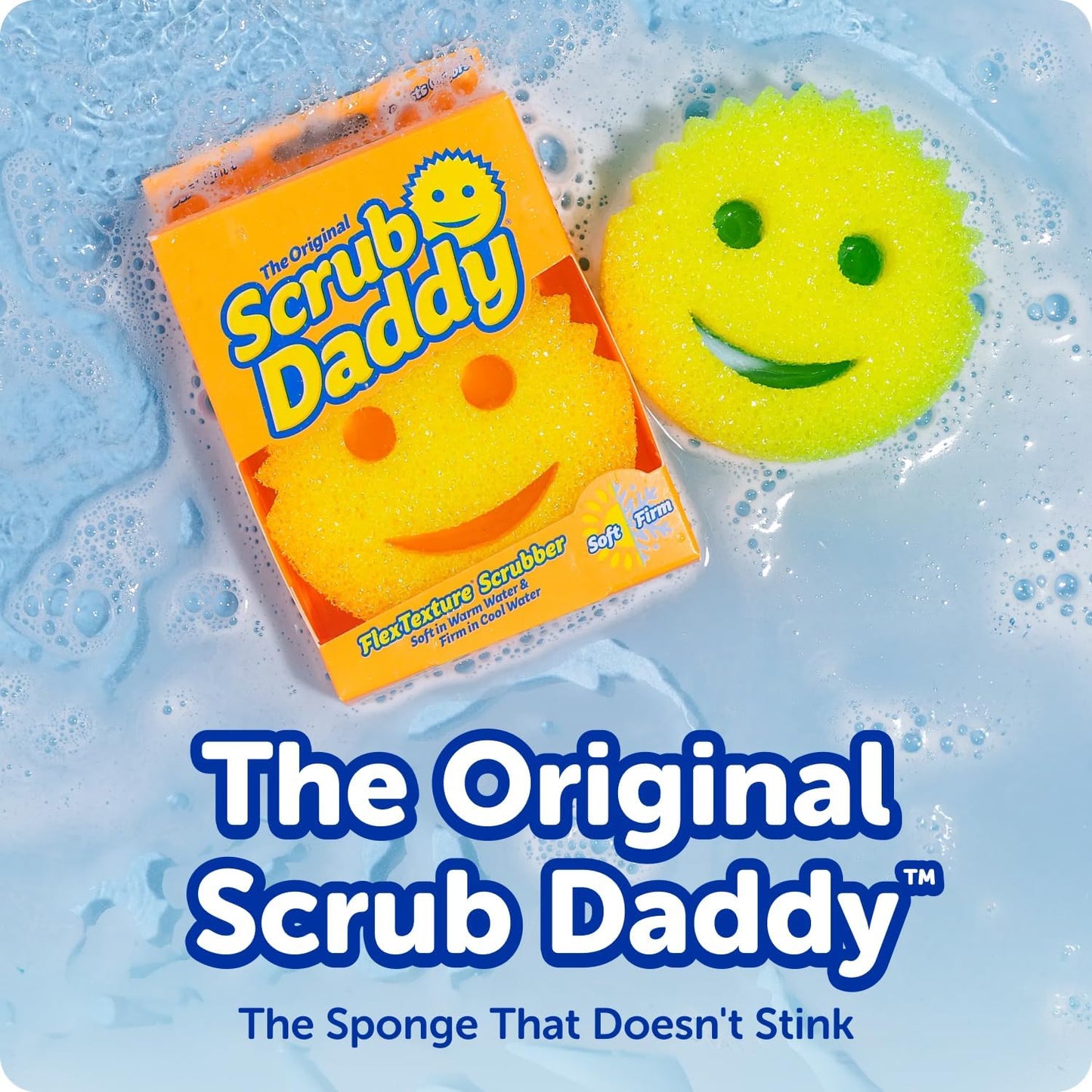 Scrub Daddy Color Sponges - Scratch-Free Multipurpose Cleaning Sponges | BPA-Free Foam (3 Count)