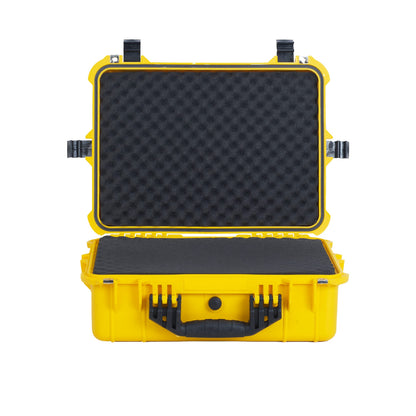 MEIJIA Portable IP67 Waterproof Protective Case,Hard Camera Case,Customized Fit Foam Inserted,Fit for Camera, Equipments, Lens,Drones,19.78“X15.77"x7.41" (Yellow)