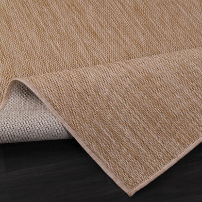 Beverly Rug Indoor Outdoor Rug 9x12, Washable Outside Carpet for Patio, Deck, Porch, Solid Modern Area Rug, Water Resistant, Jute Beige