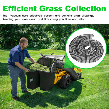 Leaf Vac Hose Dust Collection Hoses 8 Foot PVC Flexible Grass Catcher Leaf Vac Collection Vacuum Hose FOR DR Agri-Fab Trac Fits Most Brands Of Lawn Leaf Blowers (8 Inch Inside Diameter)