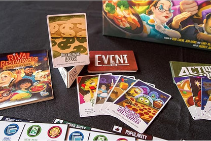 Rival Restaurants: Back for Seconds Expansion by Gap Closer Games | Strategy Board Game | 2 to 6 Players | Ages 10+ | 45+ Minutes | Expansion with New Chefs Additional Restaurants &amp Action Cards