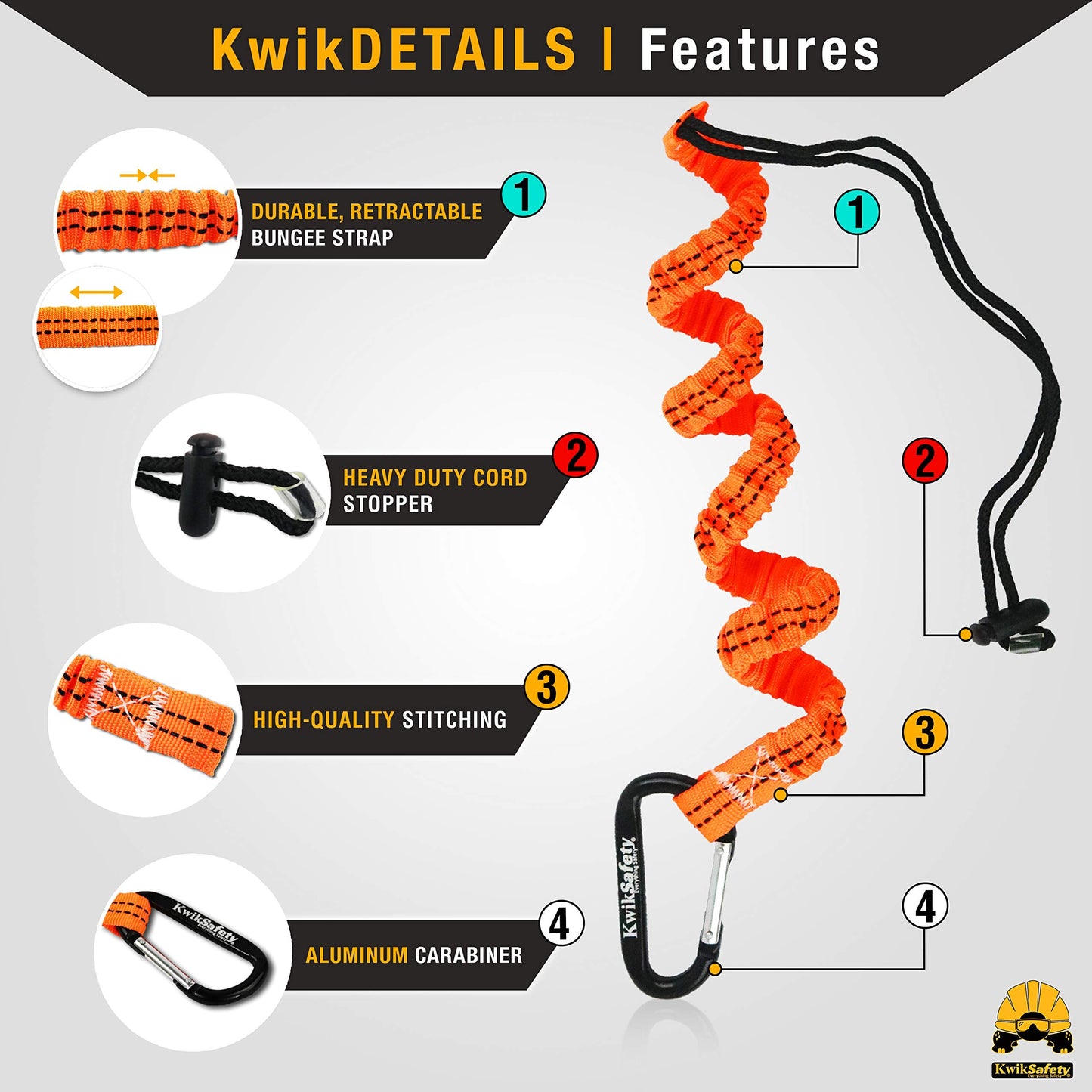 KwikSafety - Charlotte, NC - TSUNAMI KIT [Premium BRAIDED ROPE] Vertical Lifeline, 1-D Ring Safety Harness, Lightweight Tool Lanyard, Roof Anchor, 20L Dry Bag ANSI OSHA Fall Protection System / 50 FT.