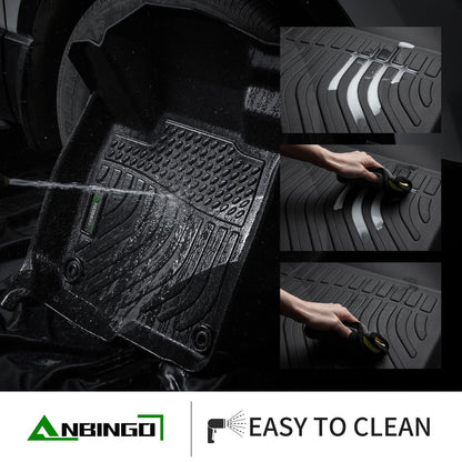 ANBINGO® Floor Mats & Backseat Cargo Liner for Kia Seltos 2024 2025 2026, TPE All Weather Mats 2024 2025 2026 Seltos S, LX, EX, X-Line, Cargo Tray in The Highest Position (Only for U.S.A. and Canada)