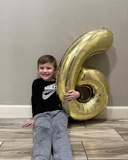 Light Gold Number 8 Balloon 40 Inch, 8th Birthday Party Decorations for Children, Giant 8 Foil Balloon for Party Supplies