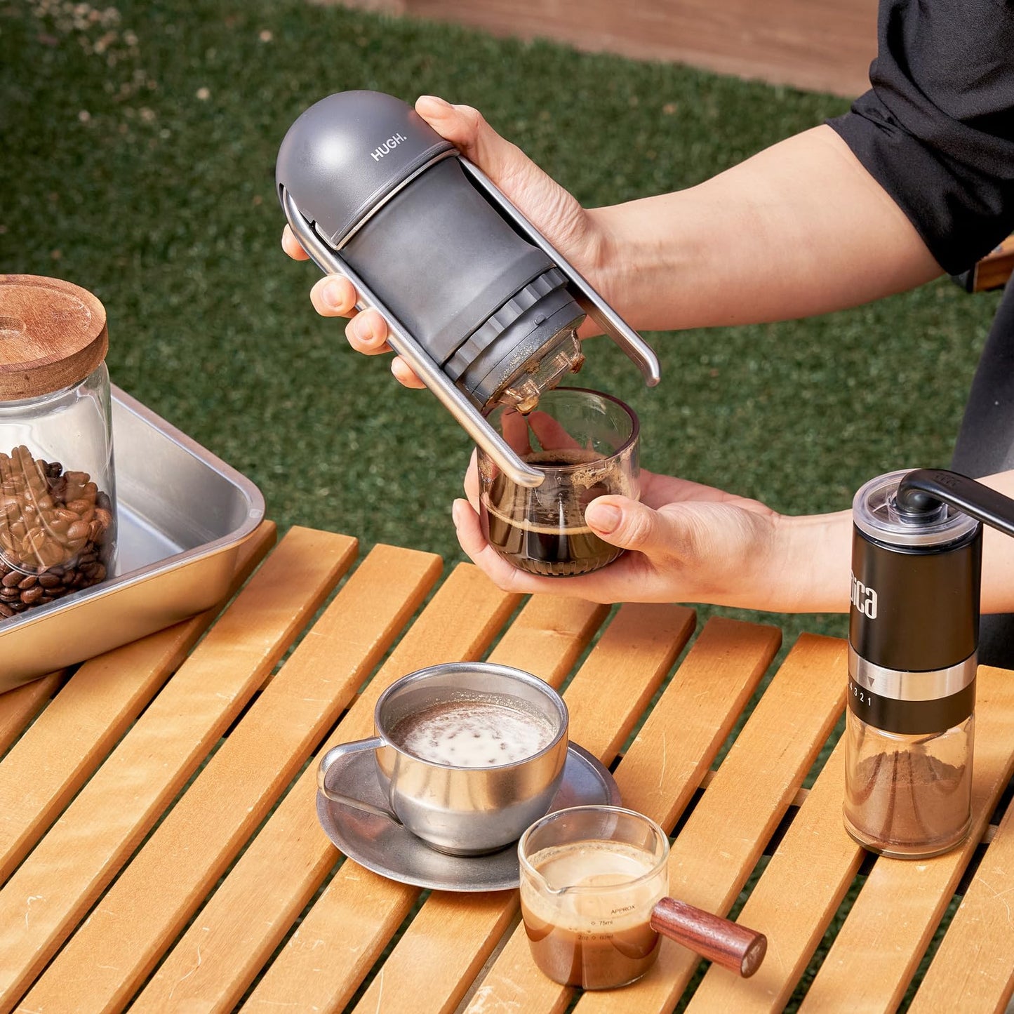 LEVERPRESSO V4 Manual Espresso Machine – Portable Lever Espresso Maker with Pressurized 51mm Basket | Electricity-Free | 590g Lightweight | Beginner Friendly | Travel, Camping & Home | Made in Korea