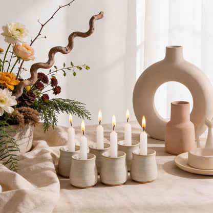 Viyffo 20 Pack White Taper Chime Candles, 4 Inch Mini Unscented Dripless Spell Candles, 1.5 Hour Burn Time for Rituals, Meditation, Prayer, Intention Setting, Altar & Home Décor
