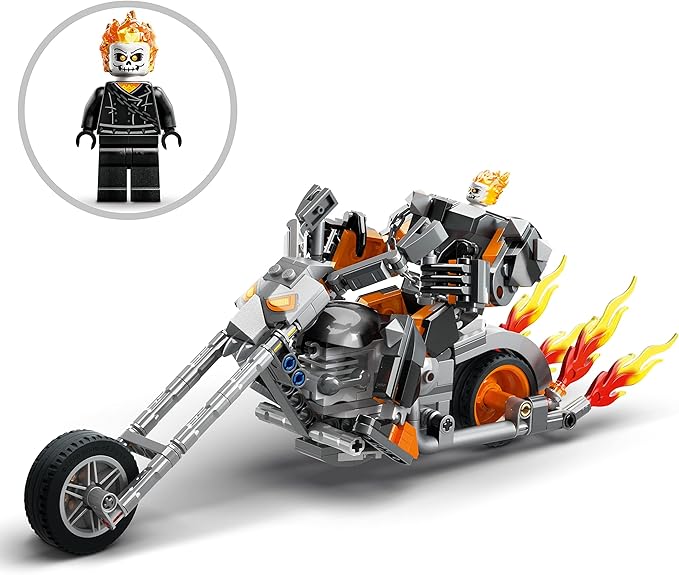 LEGO Marvel Ghost Rider Mech &amp Bike Building Toy for Boys &amp Girls Ages 7+ - Marvel Superhero Toy W/Movable Action Figure - Gift for Kids &amp Fans - 76245