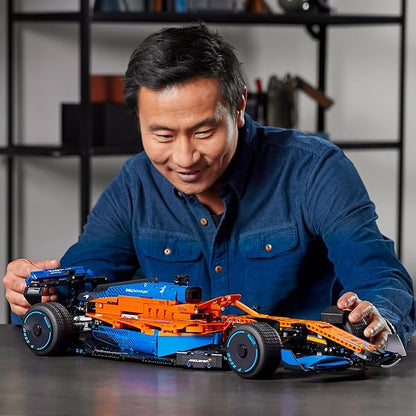 LEGO 42141 Technic McLaren Formula 1 2022 Replica Race Car Model Building Kit F1 Motor Sport Set Birthday Gift Idea for Adults Men Women Him Her Husband Collectible Home Decor