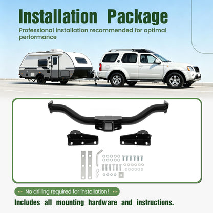 ALMULOO Trailer Tow Hitch 2 Inch Receiver Class 3 Compatible with 2000-2004 Nissan Xterra