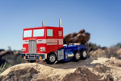 Jada Radio Control Transformers Optimus Prime Convertible 34 cm 2 Channel 2.4 GHz RC Truck Light and Sound Moves in All Directions Transforms into Robot +8 Years (9333521314R00)