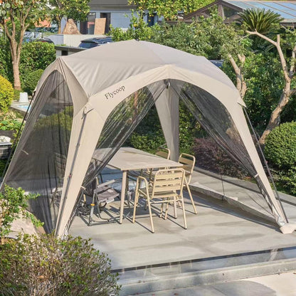 10x10 Portable Canopy Tent Gazebo with Mosquito Netting, Screen Tent 6-8 Person, Foldable Outdoor Canopy Shelter, Screen House for Camping Backyard Patio, Outdoor Gazebo Shade Canopy