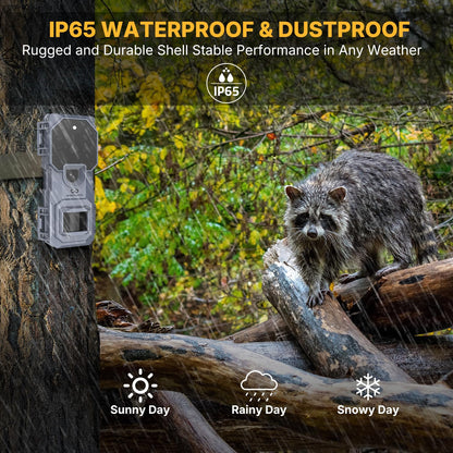 WOSPORTS Trail Camera 4 Pack 32MP 1080P HD Deer Camera with 32GB SD Card Game Cameras with Night Vision Motion Activated Waterproof for Outdoor Wildlife Monitoring with Card Reader