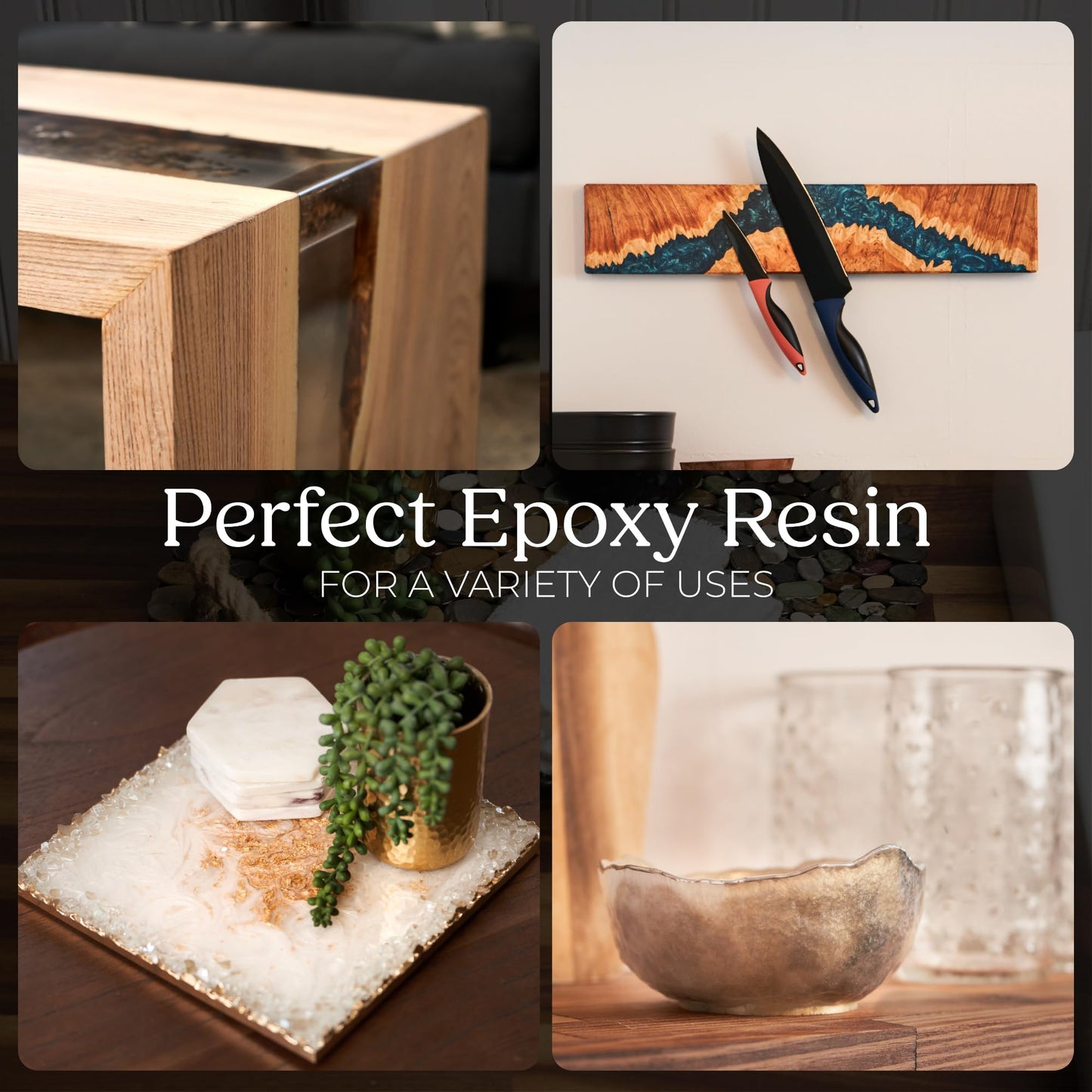 Promise Epoxy UV Art Resin 16 Oz Kit – Crystal Clear Table Top Epoxy with Superior UV Resistance, Perfect for Casting, DIY Projects, Jewelry Making, Home Décor, and Other Arts and Crafts