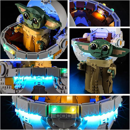 YEABRICKS LED Light for 75403 Star Wars Grogu with Hover Pram Building Blocks Model (Building Set NOT Included)