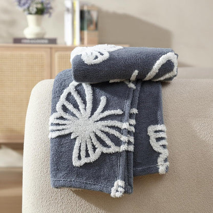 ClevaHome Super Soft Butterfly Pattern Throw Blanket - Ultra Cozy Warmth, Plush Fleece for All Seasons, Decorative and Comfortable, 50x60 inches