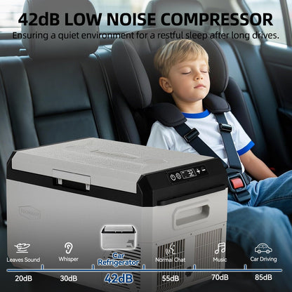 12V Car Refrigerator, 22QT Portable Freezer Compressor Cooler with Reversible Door, 100–240V AC / 12V / 24V DC Powered, for Truck Van RV Camper SUV Travel Camping Road Trips Tailgating,-4℉-50℉
