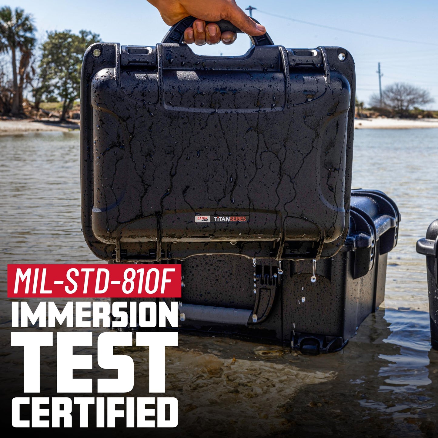 Gator Cases Titan Series Waterproof Utility/Equipment Case with Diced Foam Insert, 13.8" x 9.3" x 6.2" (GU-1309-06-WPDF)