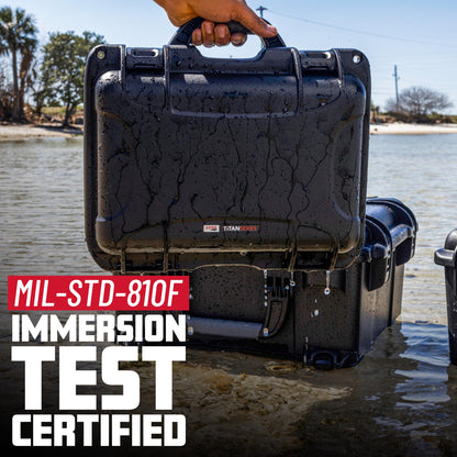 Gator Cases Titan Series Waterproof Utility/Equipment Case with Diced Foam Insert, 13.8" x 9.3" x 6.2" (GU-1309-06-WPDF)