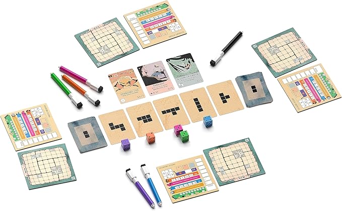 Mind Space Board Game - Polyomino Roll &amp Write - 1 to 5 Players - 30 Minute Play Time (Mind Space Base Game)