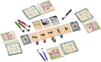 Mind Space Board Game - Polyomino Roll &amp Write - 1 to 5 Players - 30 Minute Play Time (Mind Space Base Game)