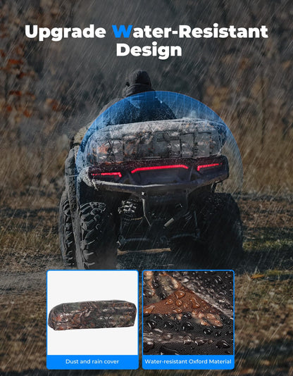 KEMIMOTO ATV Storage Bags with Cooler Bag, 76L Large ATV Bags Rear Rack Bag, Upgraded Four Wheel Cargo Rear Seat Bags Compatible with Polaris Sportsman Fourtrax Can-Am Kawasaki Arctic Cat CFMOTO