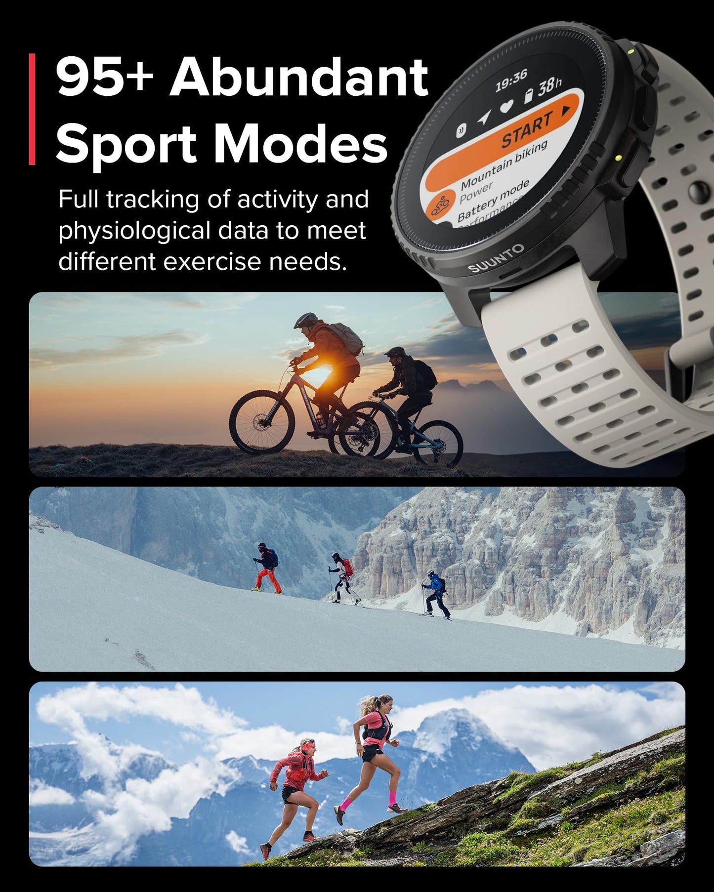 SUUNTO Vertical: Adventure GPS Watch, Large Screen, Offline Maps, Solar Charging