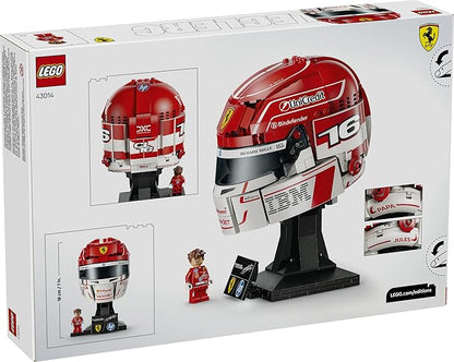 LEGO Editions Scuderia Ferrari HP Charles Leclerc Helmet - Building Set for Teens Ages 14+ - Collectible F1 Display - Bedroom or Home Office Decor - Gift for Formula 1 Fans - 43014