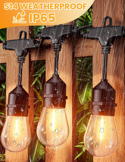 Svater 48FT 2W Outdoor String Lights with 150FT 1W Outdoor Led String Lights