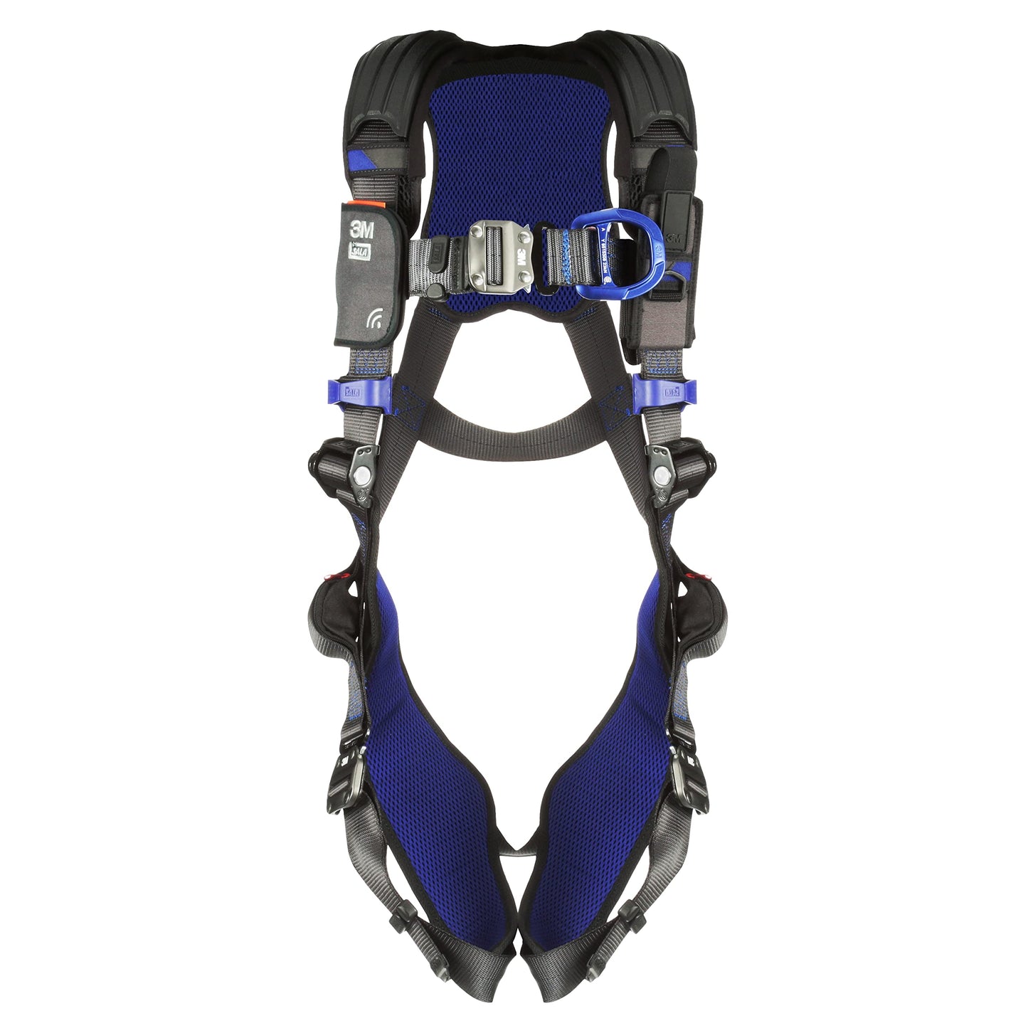 3M 113052 DBI-SALA ExoFit X300 Comfort Vest Positioning Safety Harness Fall Protection, OSHA, ANSI, General Industry, Aluminum Back and Hip D-Ring, Auto-Locking Quick Connect Leg and Chest Buckles, L