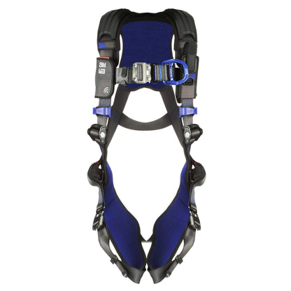 3M 113052 DBI-SALA ExoFit X300 Comfort Vest Positioning Safety Harness Fall Protection, OSHA, ANSI, General Industry, Aluminum Back and Hip D-Ring, Auto-Locking Quick Connect Leg and Chest Buckles, L
