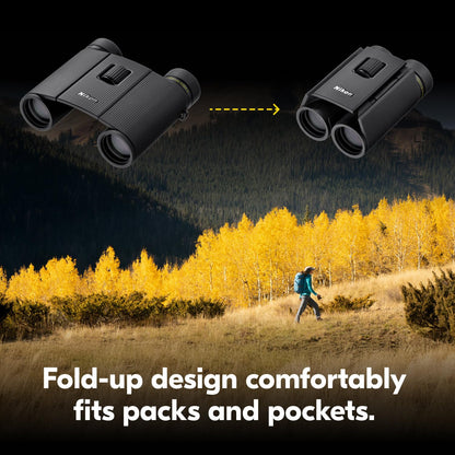 Nikon Trailblazer II 10x25 | Ultra-Compact Waterproof and Fogproof Travel Binoculars with Multilayer-Coated Optics and Rubber-Armored Body