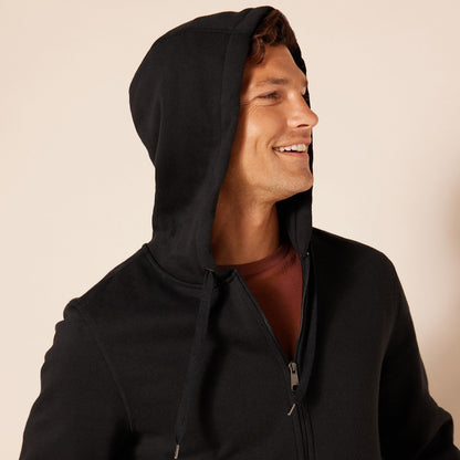 Amazon Essentials Men's Full-Zip Fleece Hoodie (Available in Big & Tall), Black, X-Large