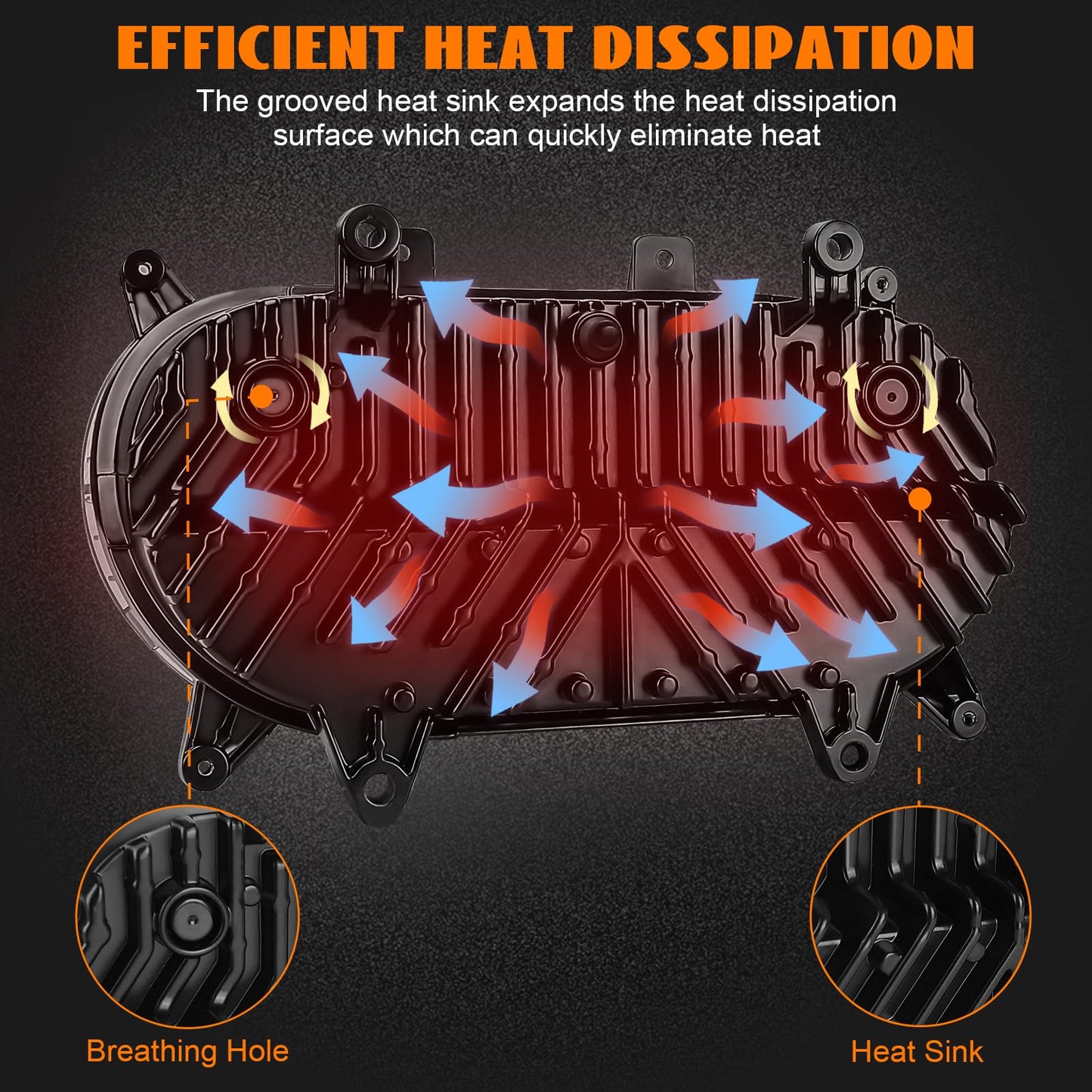Eumti 120W Road Glide Led Headlight Super Bright Front Headlamp High Low Beam w/Turn Signal Light DRL Fit for 2015-2023 Harley Touring Road Glide FLTR Models 2024 FLTRK FLTRT
