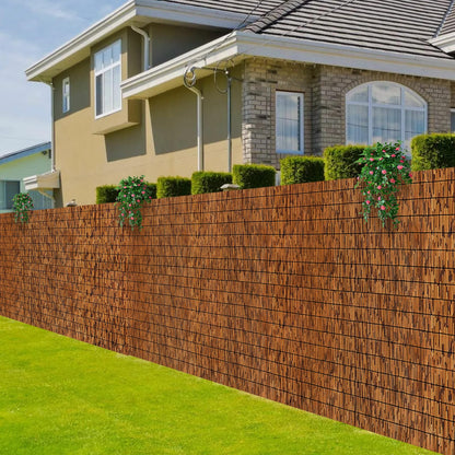 MOOKNAT Natural Reed Fence,6FT X 16.4FT Bamboo Fencing Privacy Reed Screening for Outdoor, Gallery, Restaurant, Hotel, Patio (Brown)