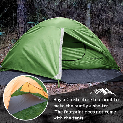 Clostnature Lightweight Tent for Backpacking - 4 Person Ultralight Backpacking Tent, Waterproof Easy Setup Camping Tent, Hiking Tents for Outdoor, Hiking and Mountaineering